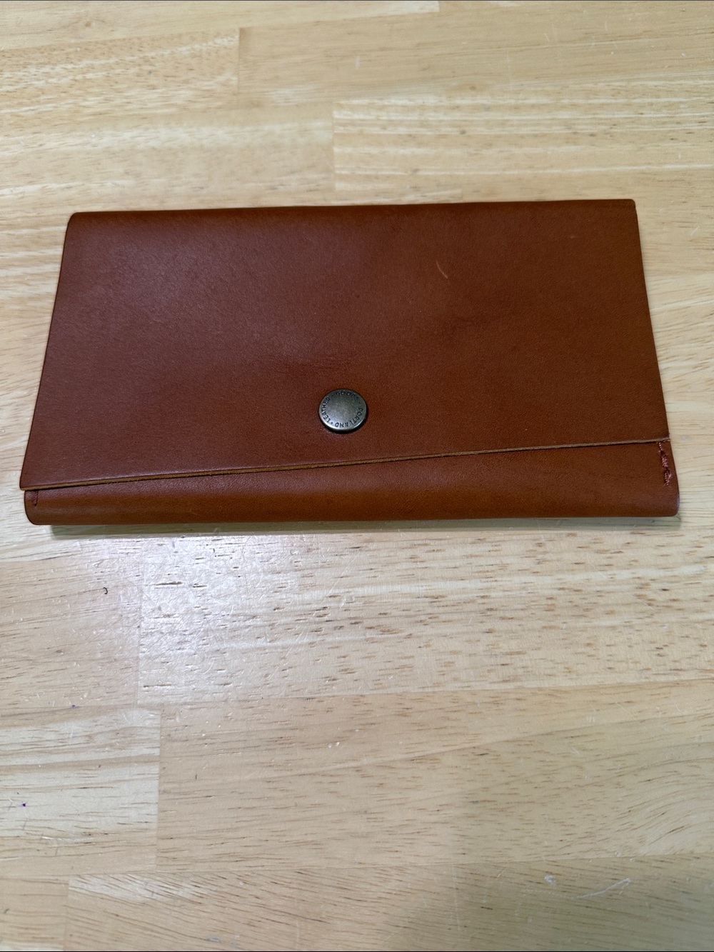Portland Leather Burnt Sienna Leather Long Bifold Wallet